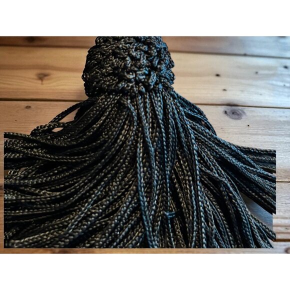 Vintage Tapestry Table Runner Ferns , Butterfly, Hearts 35x13 Tassels - Picture 2 of 7